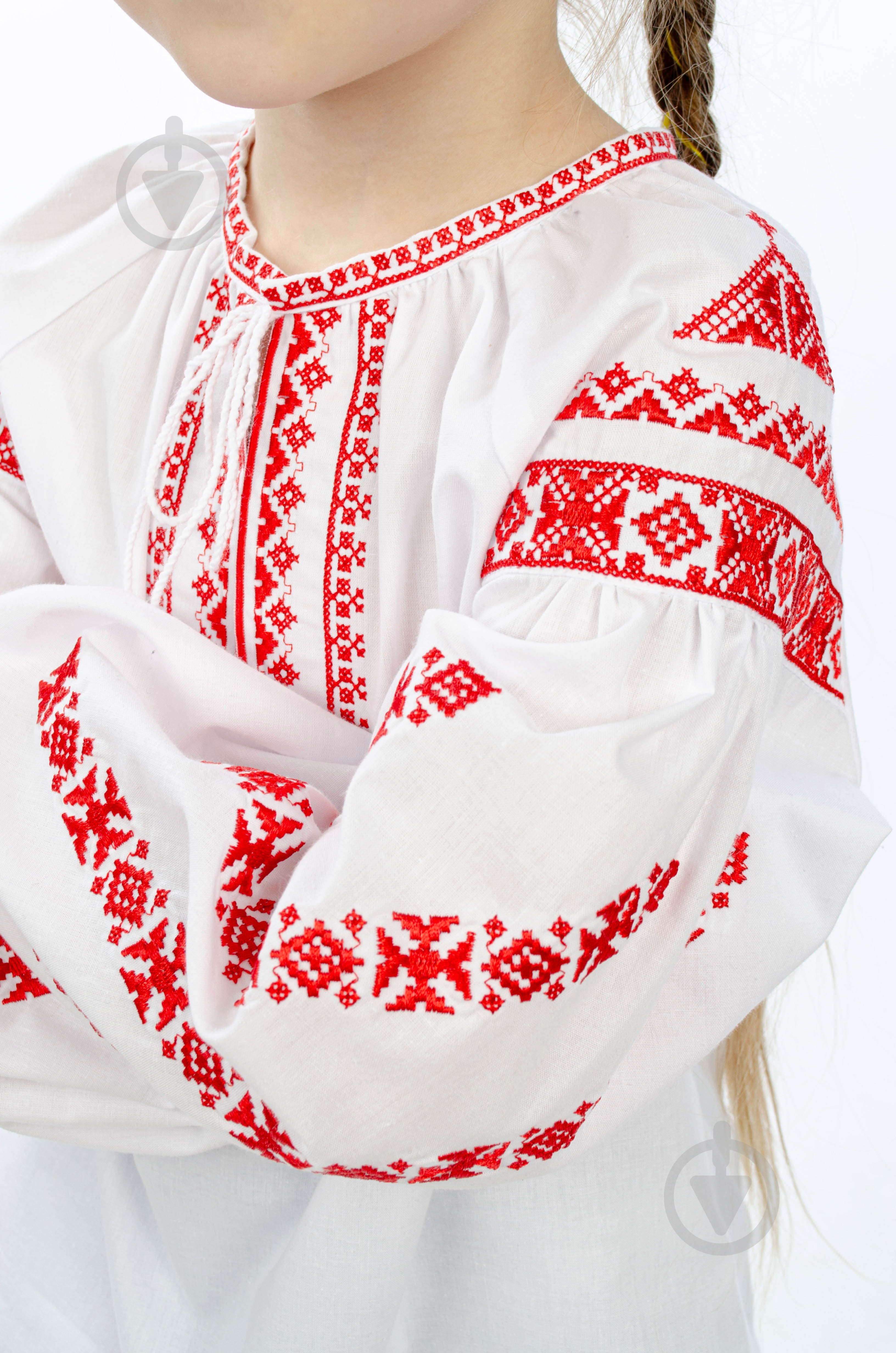 Вышиванка для девочек Эдельвика 393-23/09 р.134 белый 393-23/09 - фото 3