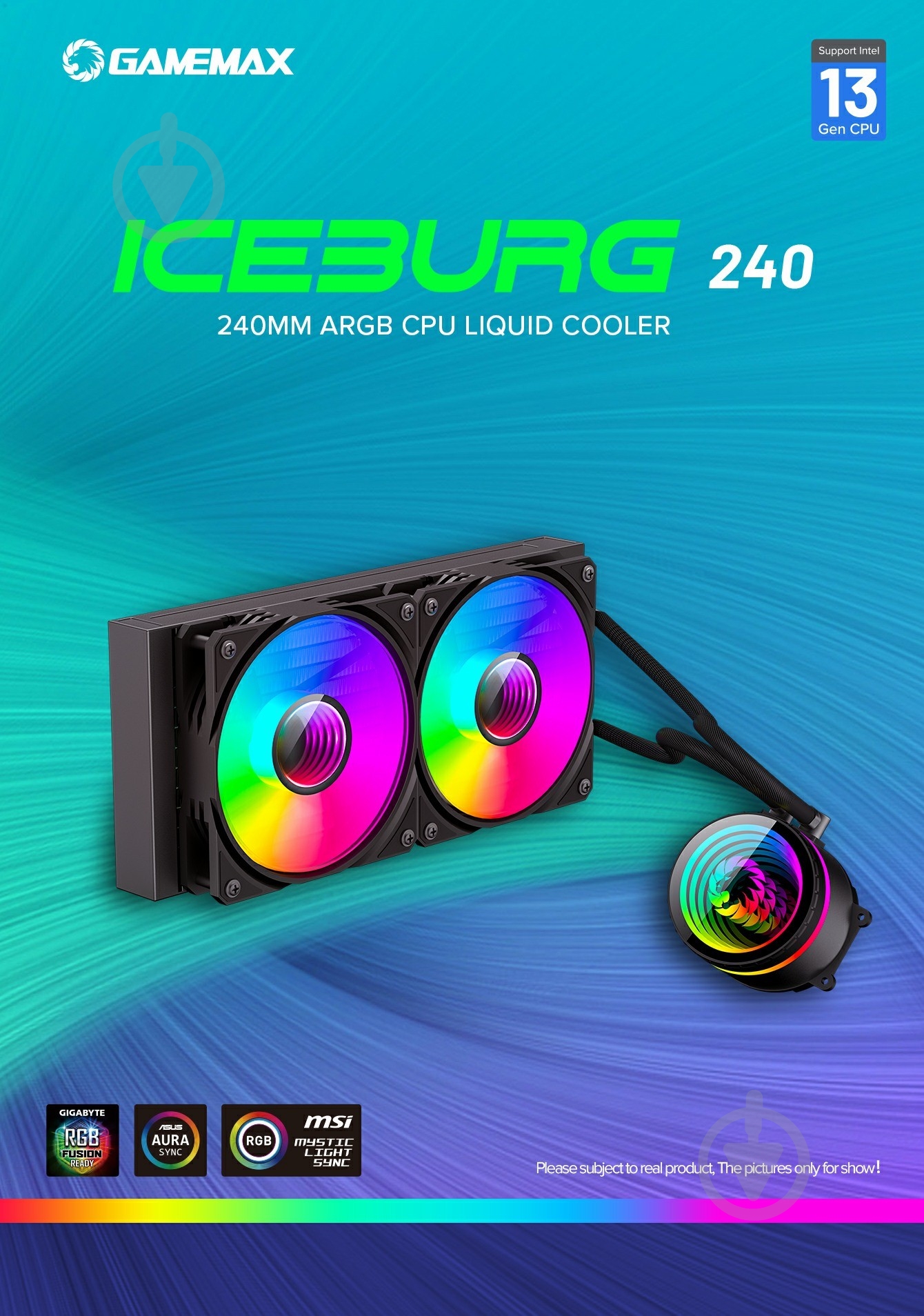 Система водного охлаждения GameMax IceBurg 240 Infinity - фото 13 Система водного охлаждения GameMax IceBurg 240 Infinity - фото 13