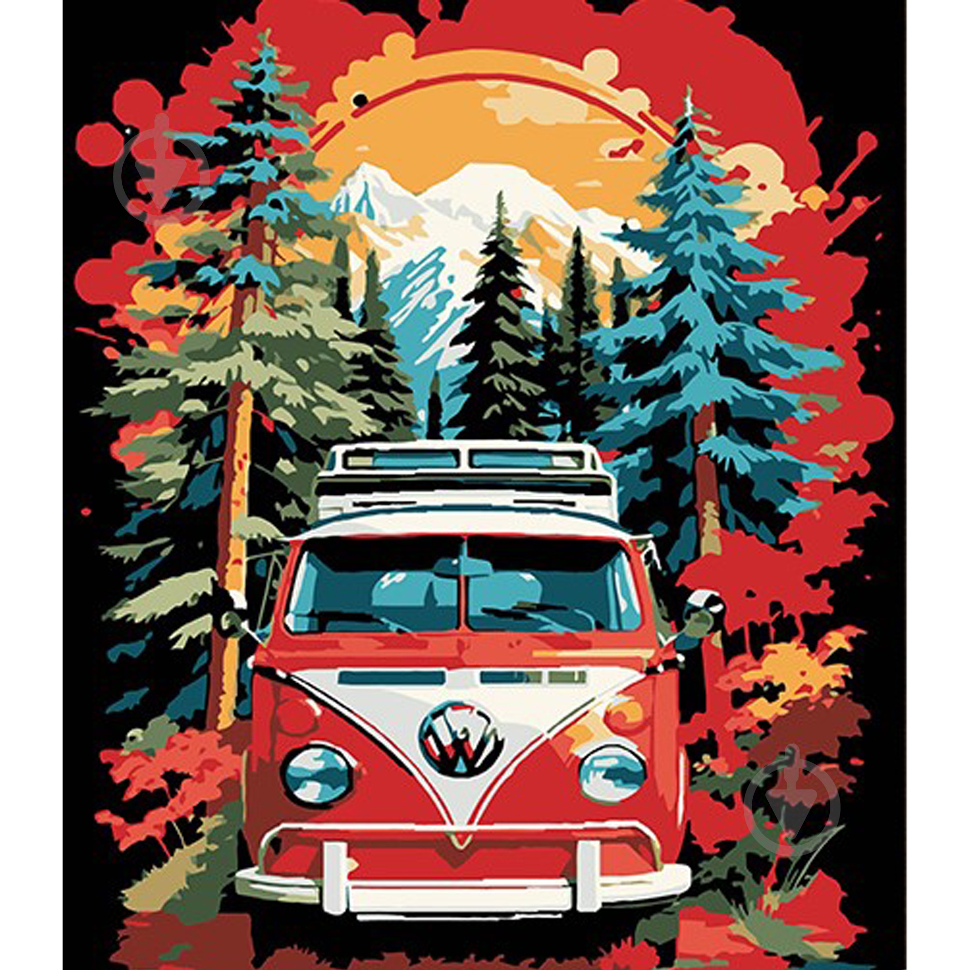 Набір для розпису за номерами Strateg на чорному фоні в асортименті 30х30 см - фото 6 Набір для розпису за номерами Strateg на чорному фоні в асортименті 30х30 см - фото 6