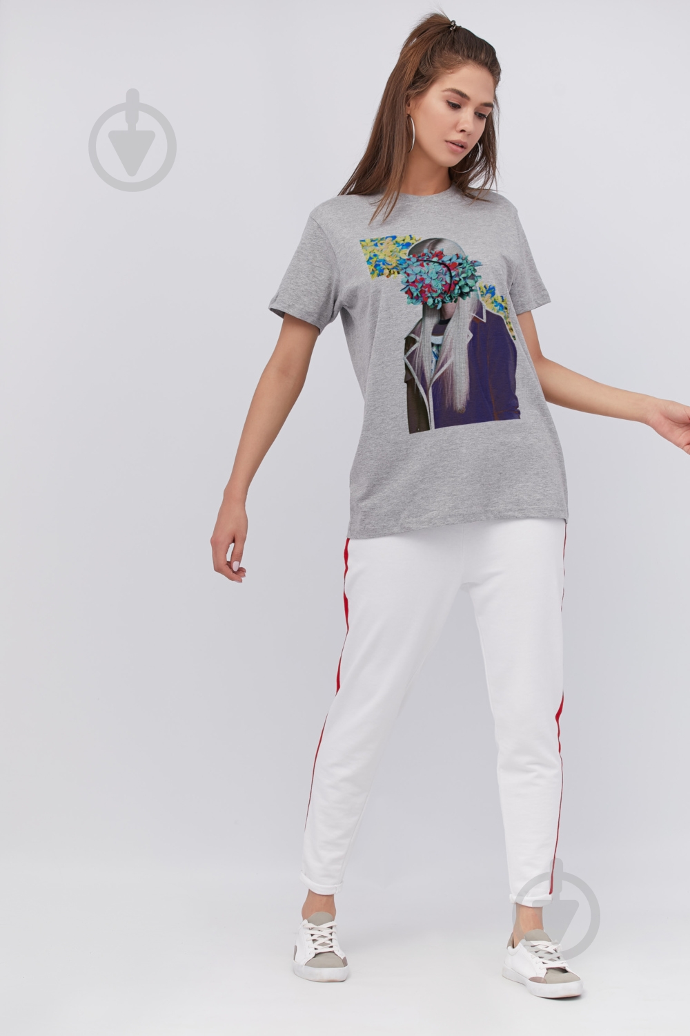 Футболка YAPPI Oversize WG3085 р.M серый - фото 2