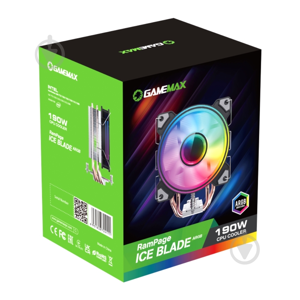 Процессорный кулер GameMax Ice Blade Argb - фото 10 Процессорный кулер GameMax Ice Blade Argb - фото 10