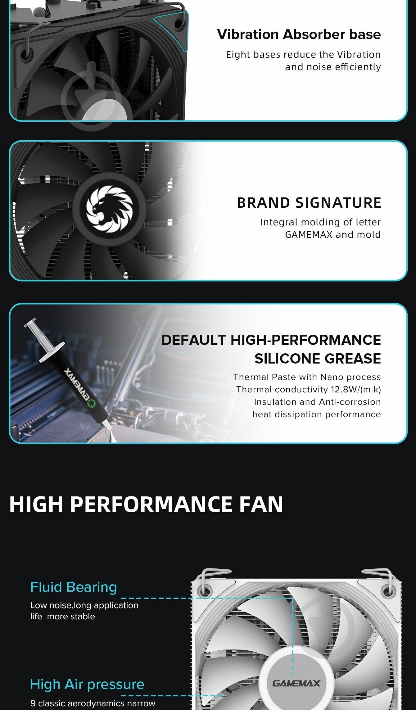 Процессорный кулер GameMax Ice Surface White - фото 12 Процессорный кулер GameMax Ice Surface White - фото 12