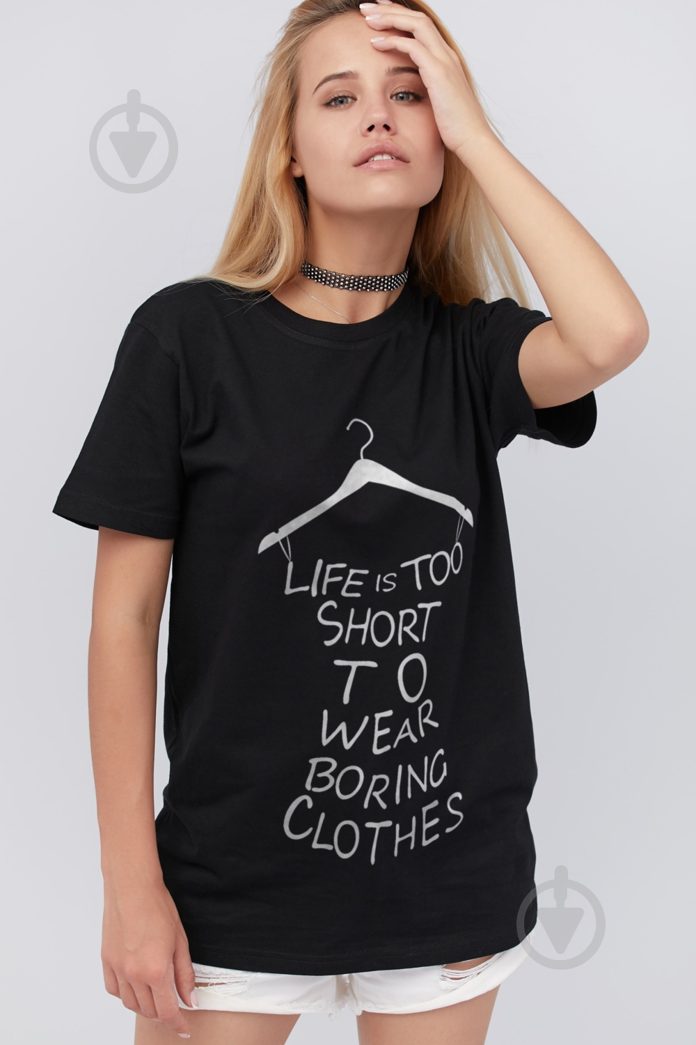 Футболка YAPPI Oversize WB3015 р.M черный - фото 1