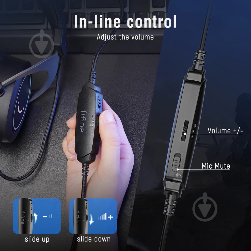 Гарнітура ігрова FIFINE H3 black (H3) - фото 3