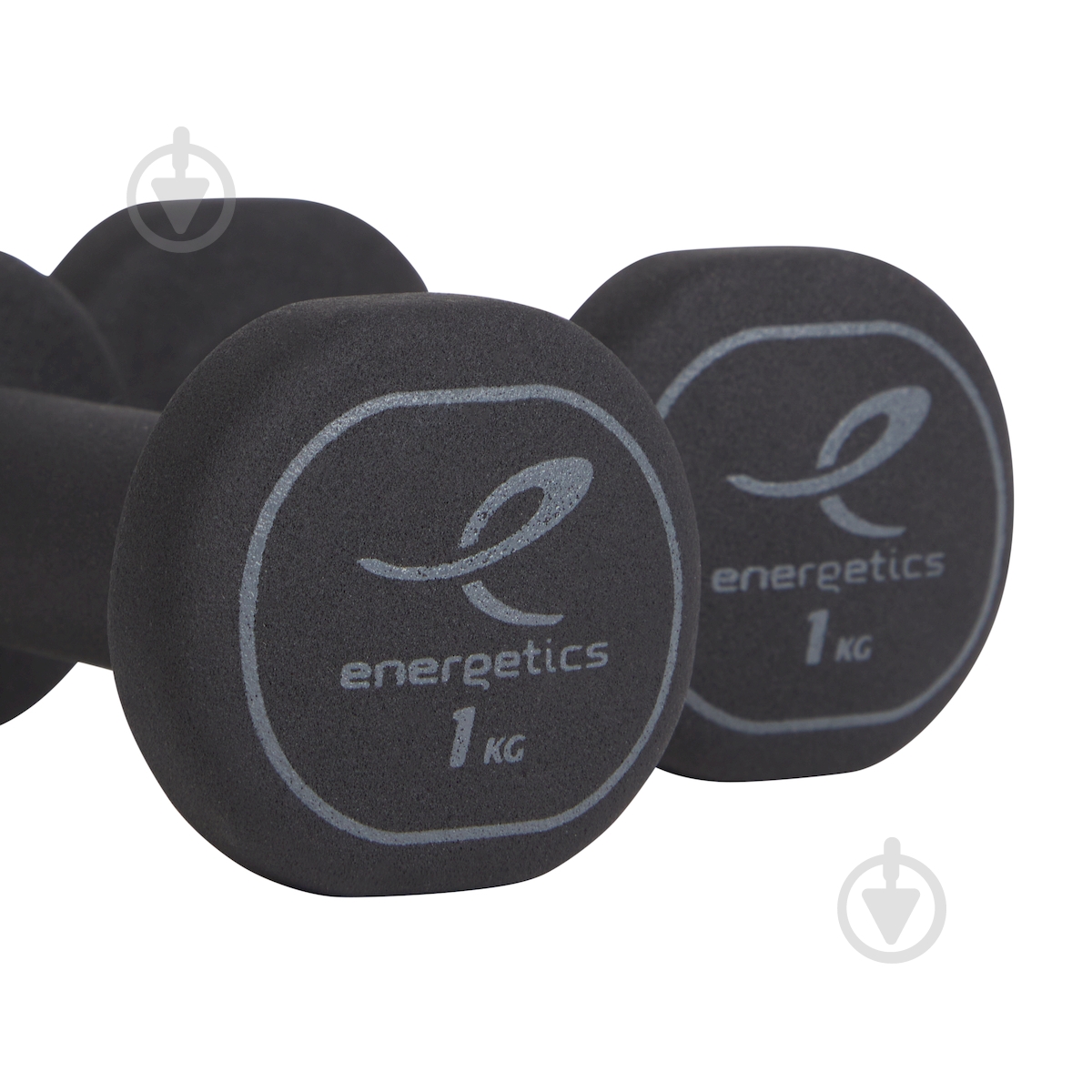 Гантелі Energetics 2 x 1 кг 106225-901050 сірий - фото 2