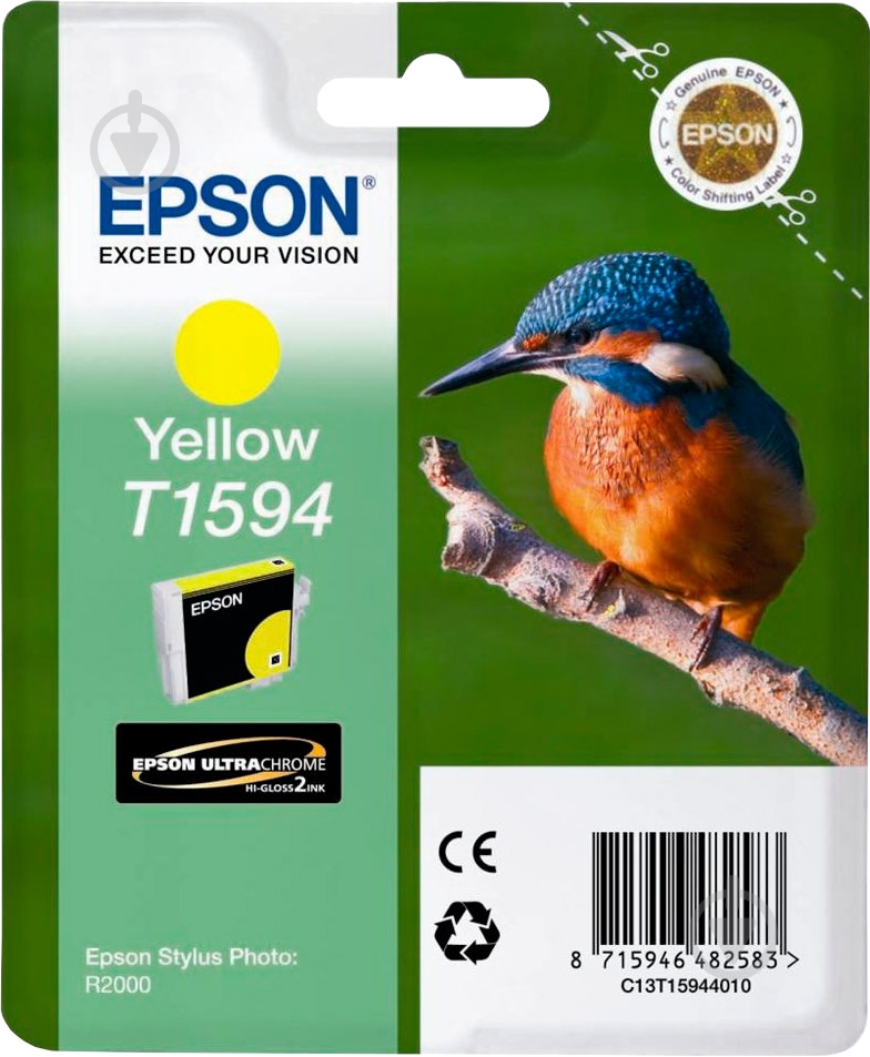 Картридж Epson  T1594 Yellow C13T15944010 желтый C13T15944010 - фото 1