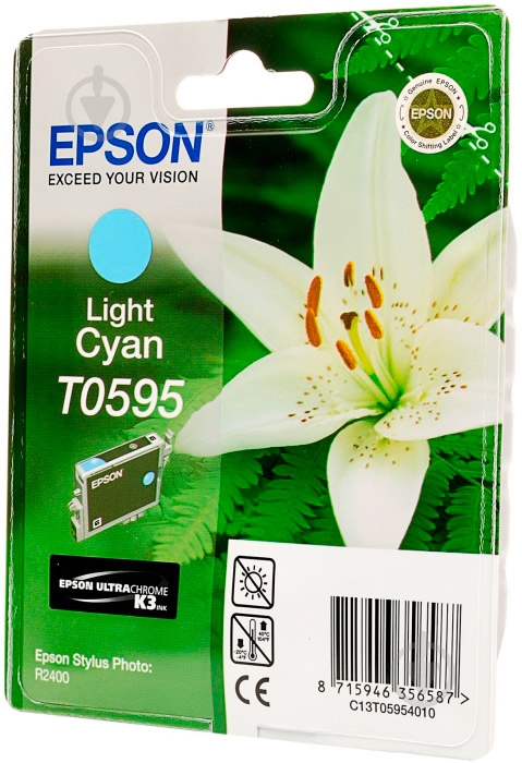 Картридж Epson  T0595 Light Cyan C13T05954010 світло-блакитний C13T05954010 - фото 1