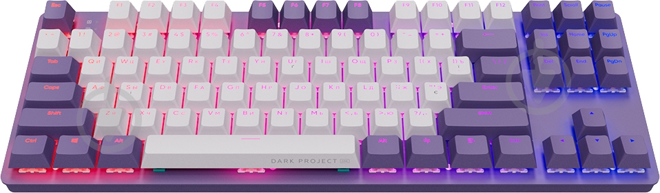 Клавіатура ігрова Dark Project KD87A (DPO-KD-87A-400300-GMT) gray/purple - фото 1