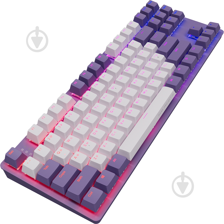 Клавіатура ігрова Dark Project KD87A (DPO-KD-87A-400300-GMT) gray/purple - фото 5