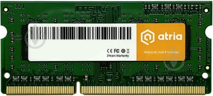 Оперативная память ATRIA SODIMM DDR3 4 GB (1x4GB) 1600 MHz (UAT31600CL11SLK1/4) - фото 1 Оперативная память ATRIA SODIMM DDR3 4 GB (1x4GB) 1600 MHz (UAT31600CL11SLK1/4) - фото 1