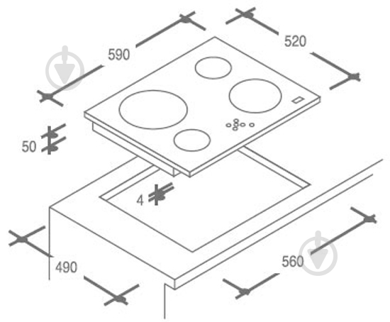 Варочная поверхность электрическая Candy CH 64 C/2 X - фото 2