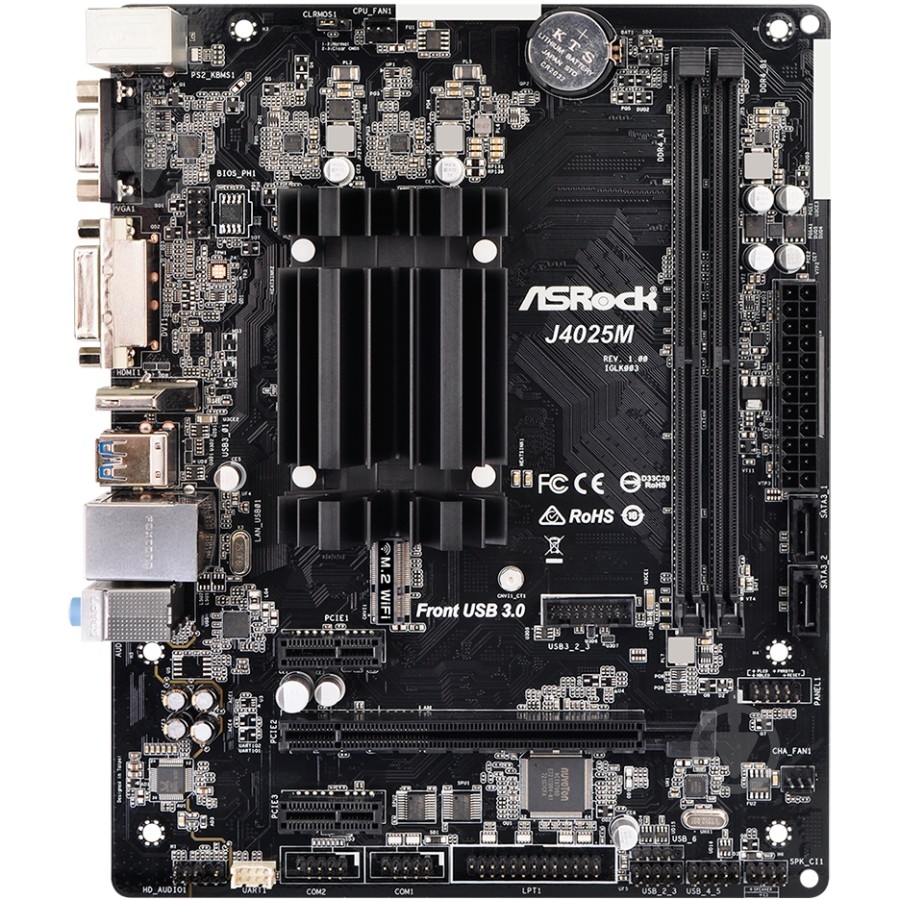 Материнська плата ASRock J4025M (Integrated CPU, micro ATX) - фото 1