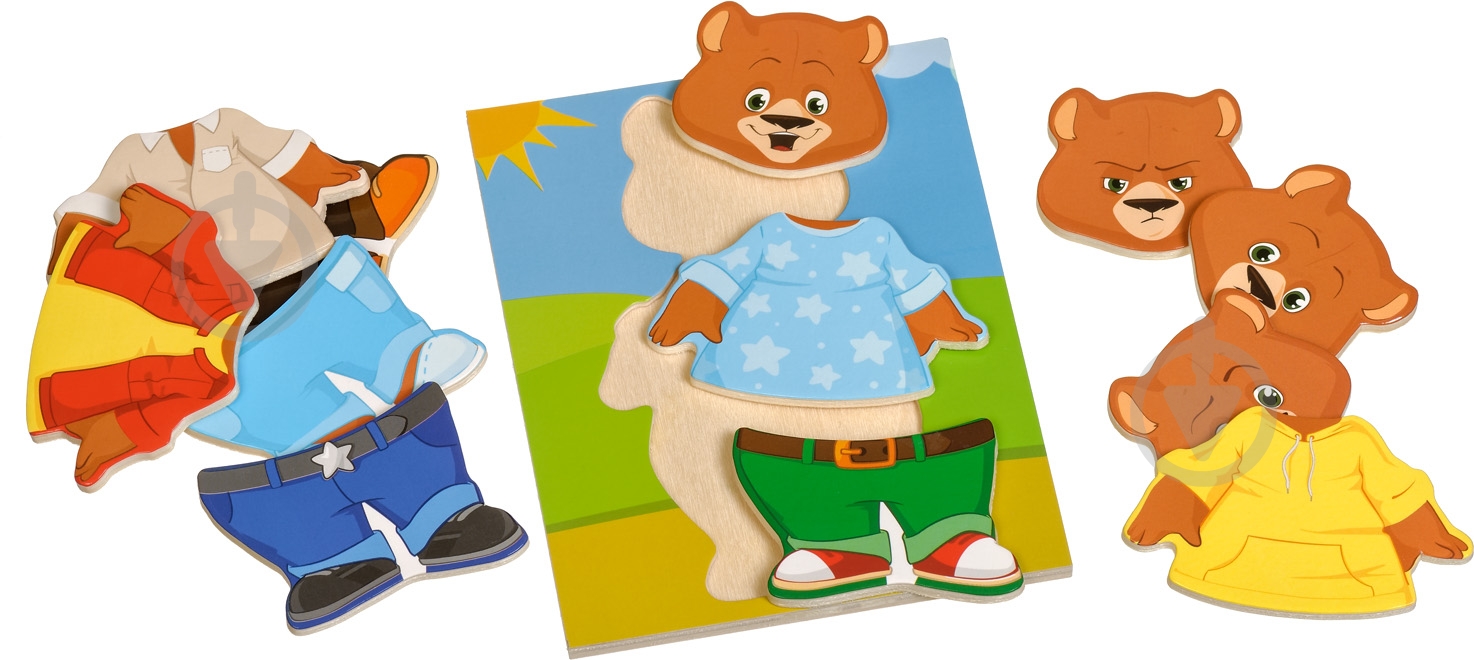 Набор Іграшки з дерева Медвежонок Миша - фото 4