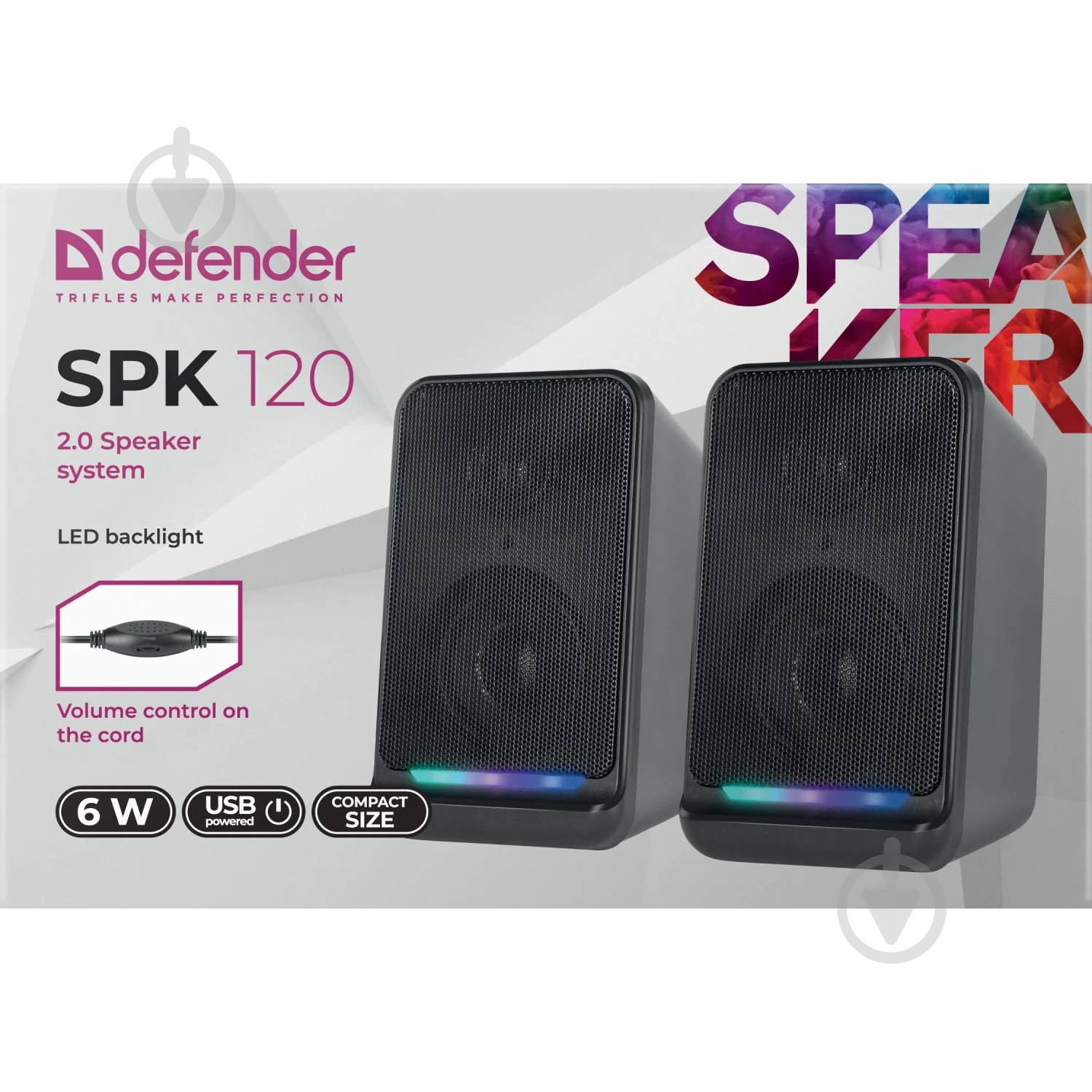 Акустическая система Defender SPK 120 2.0 black - фото 6