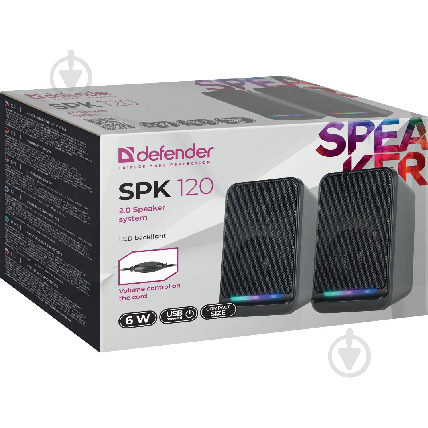 Акустическая система Defender SPK 120 2.0 black - фото 7