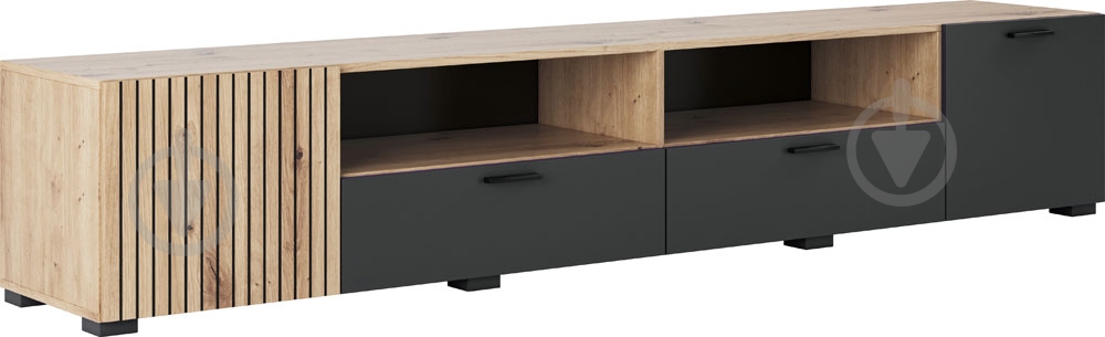 Тумба під ТВ Світ Меблів Зара 2,3 2300x425x420 мм дуб артізан/дуб артізанантрацит - фото 1