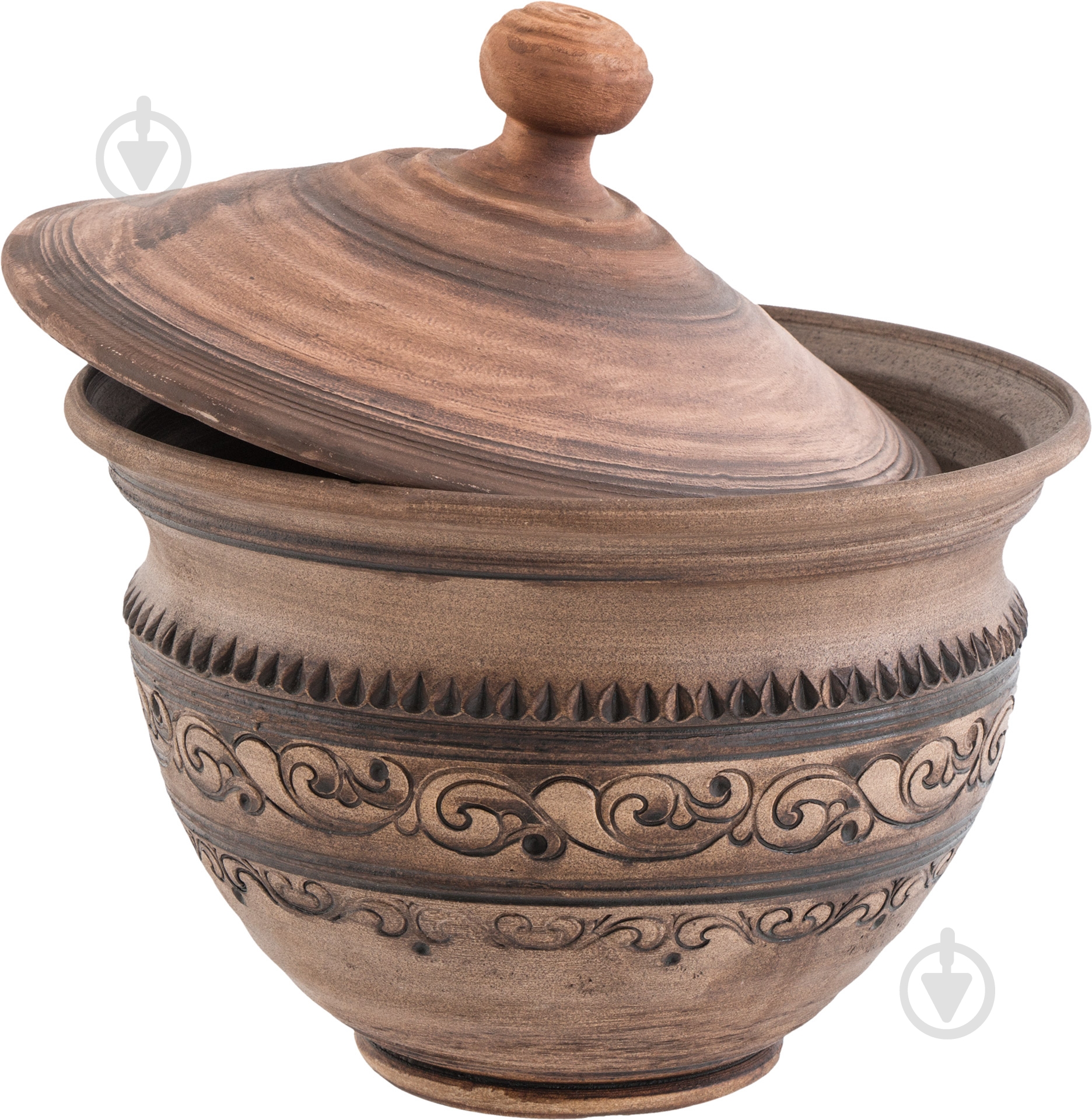 Макитра с крышкой Узор 2 л - фото 2