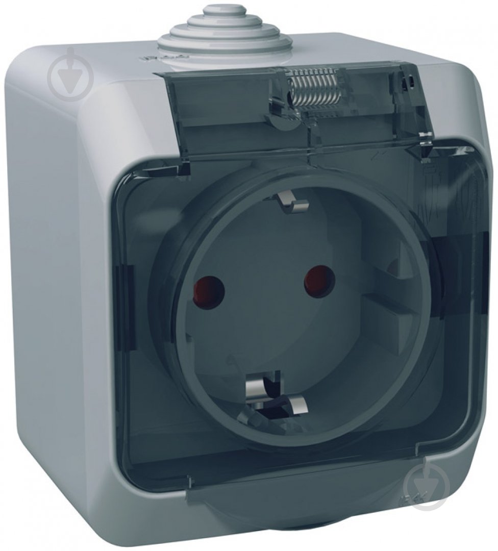 ᐉ Розетка с заземлением Schneider Electric Cedar Plus 16 А 250 В IP44 серый WDE000643 • Купить в Киеве, Украине • Лучшая цена в Эпицентр