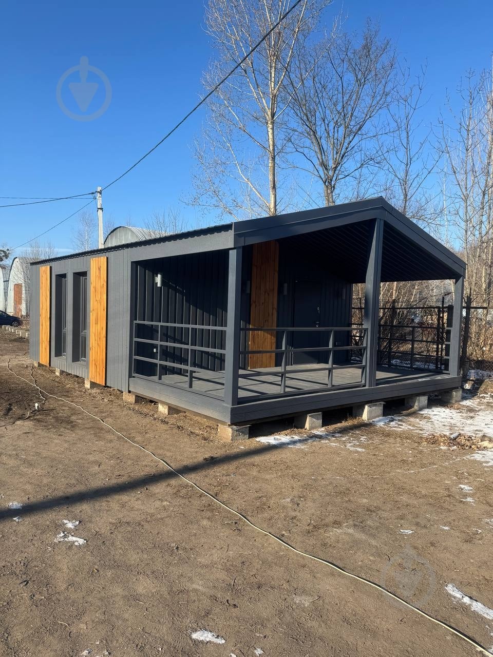 Модульний будинок BARNIX 36 кв. м (6х6) з ремонтом та меблями та критою терасою - фото 1