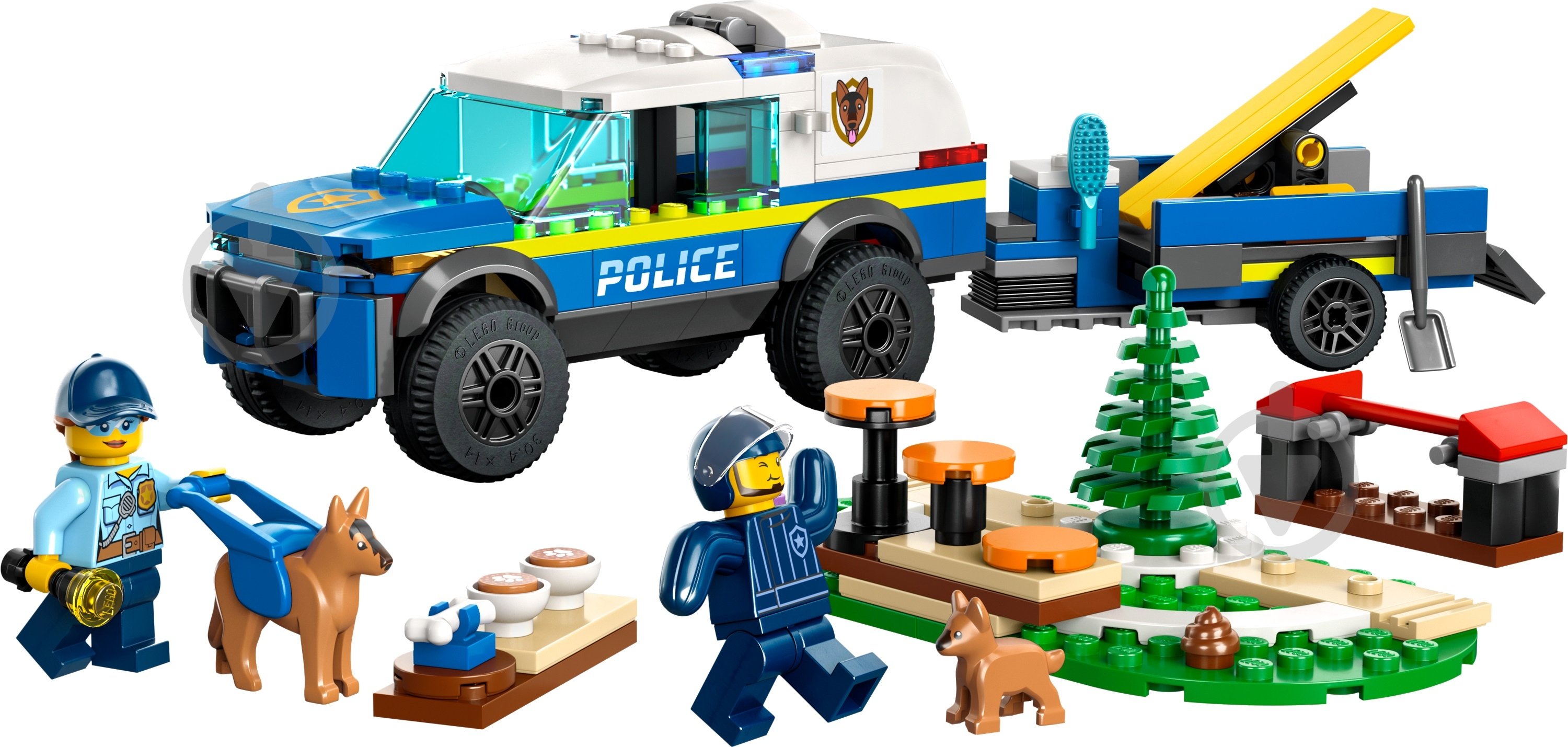 Конструктор LEGO City Мобільний майданчик для дресування поліцейських собак 60369 - фото 3
