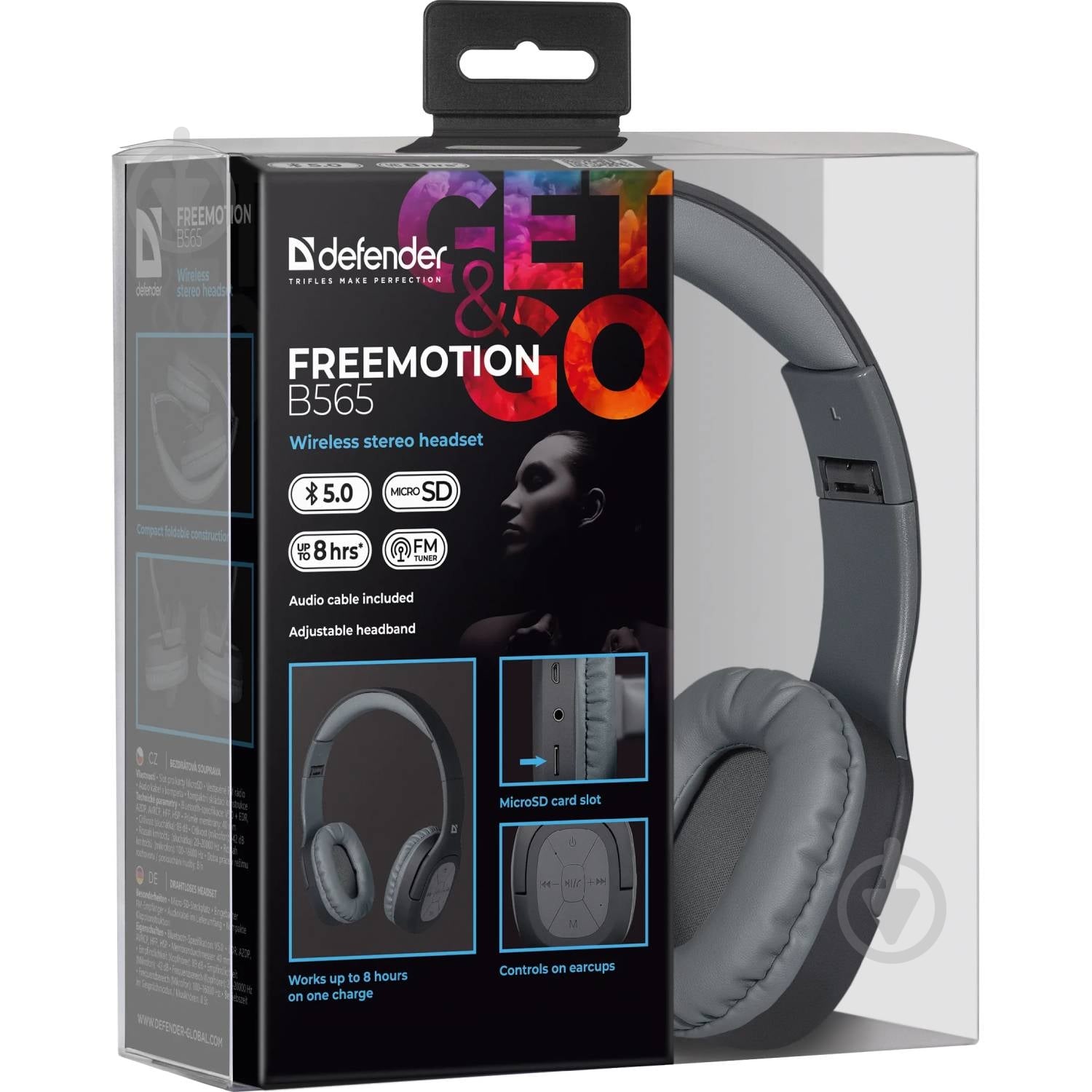 Bluetooth-гарнитура Defender FreeMotion B565 black grey (63565) - фото 6 Bluetooth-гарнитура Defender FreeMotion B565 black grey (63565) - фото 6