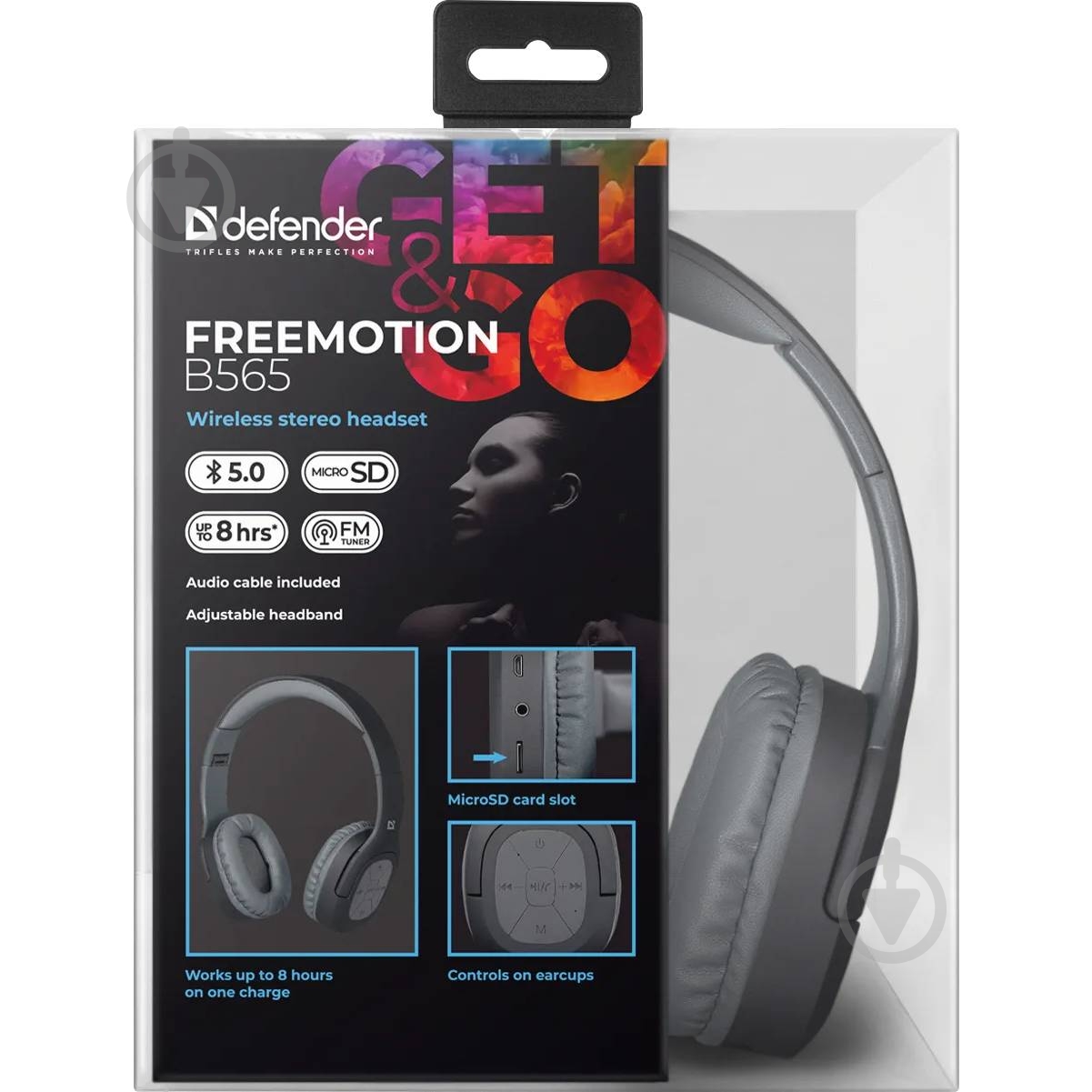Bluetooth-гарнитура Defender FreeMotion B565 black grey (63565) - фото 7 Bluetooth-гарнитура Defender FreeMotion B565 black grey (63565) - фото 7
