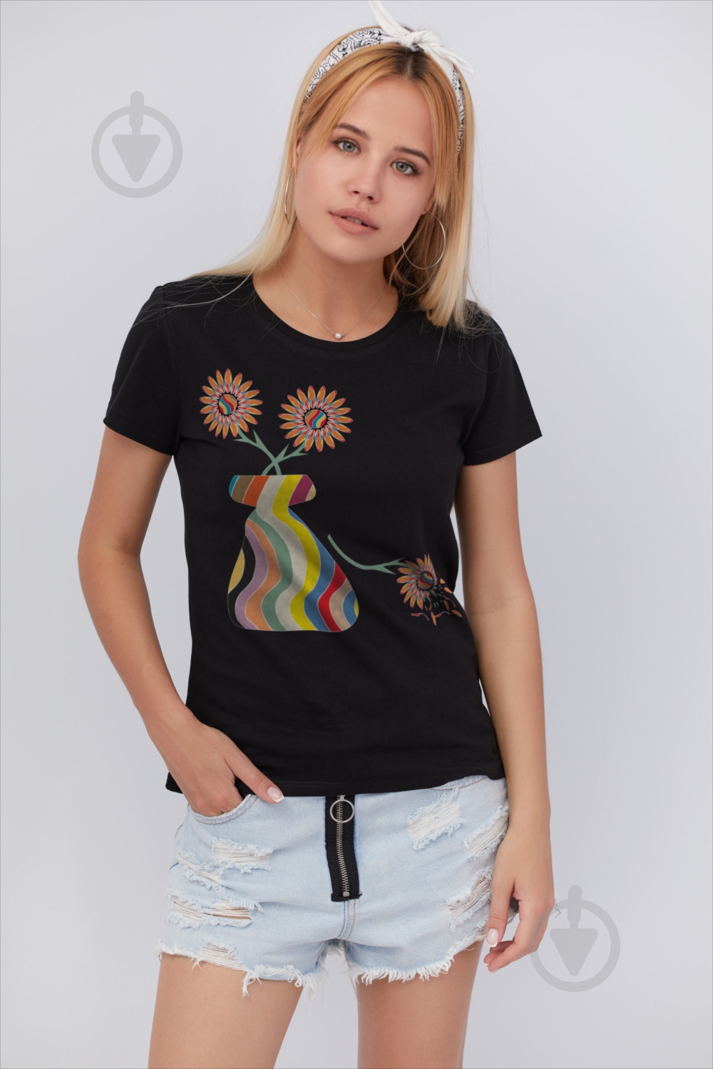 Футболка YAPPI Basic WB1048 р.M черный - фото 1