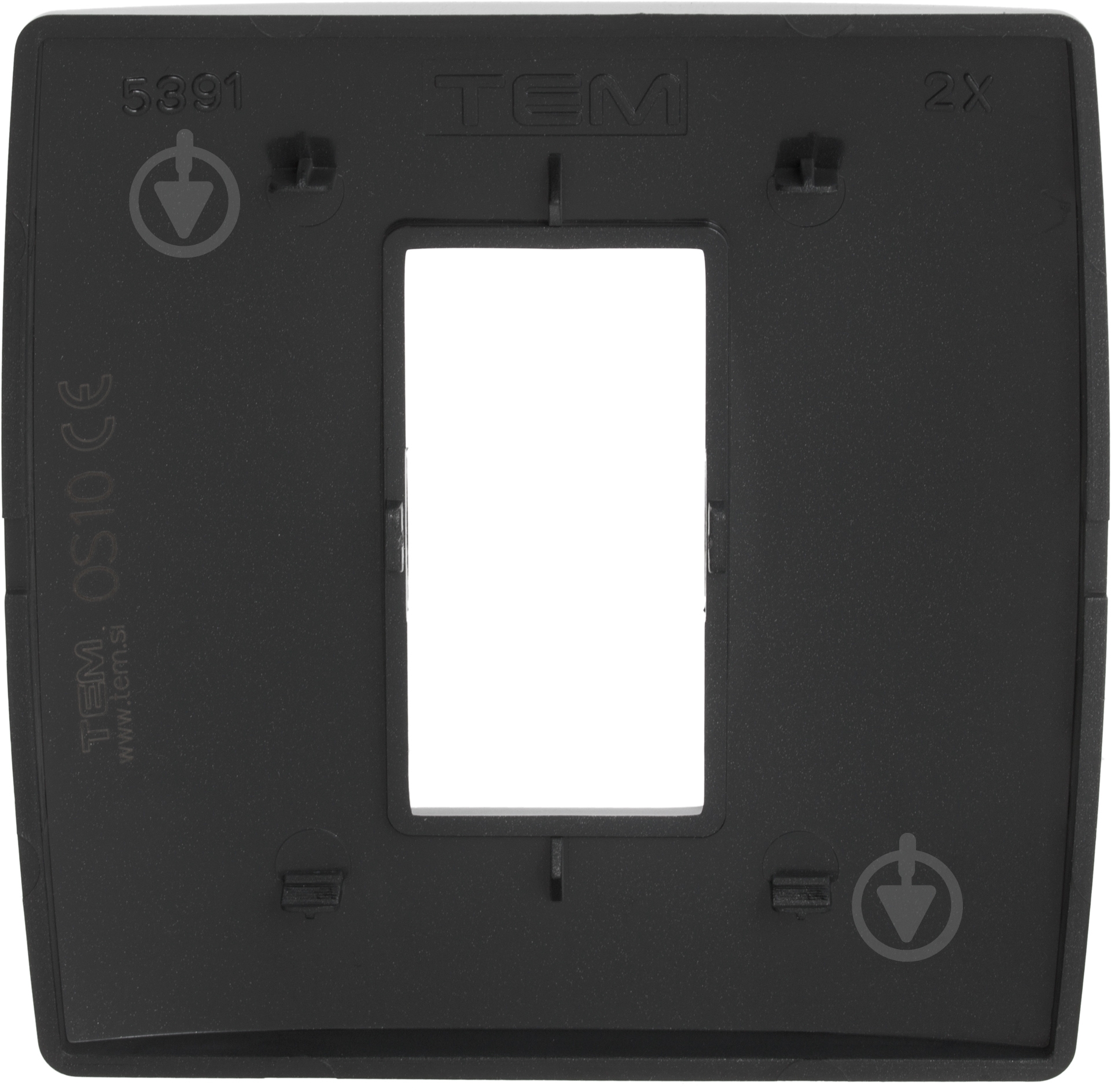 Рамка модульная TEM MODUL 1M горизонтальная черный 4324725 - фото 3