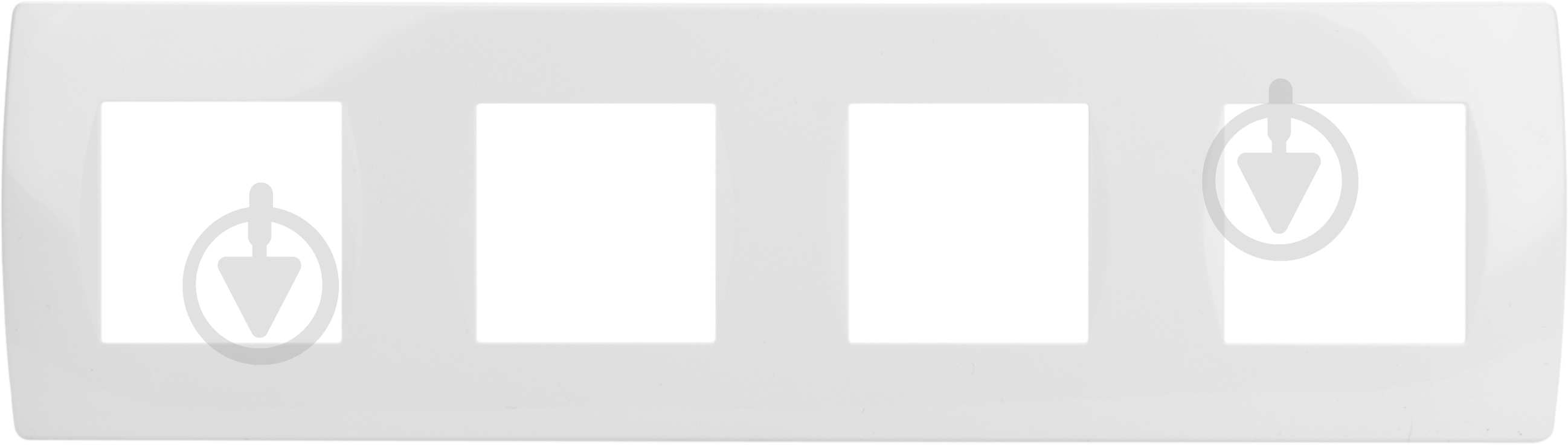 Рамка модульная TEM MODUL 4х2М горизонтальная белый 4324886 - фото 1