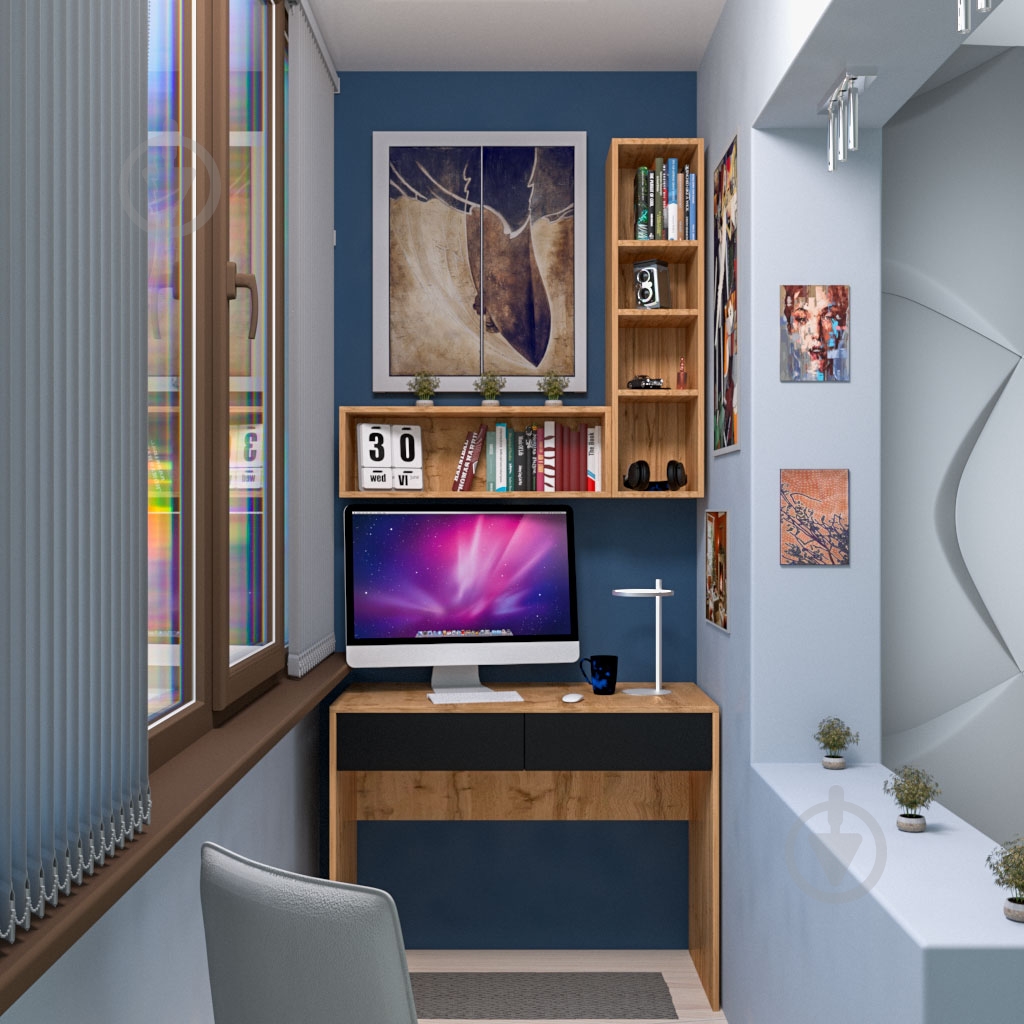 Стіл DC Венето 800х1000х500 мм дуб тахо/чорний/дуб тахо - фото 10 Стіл DC Венето 800х1000х500 мм дуб тахо/чорний/дуб тахо - фото 10