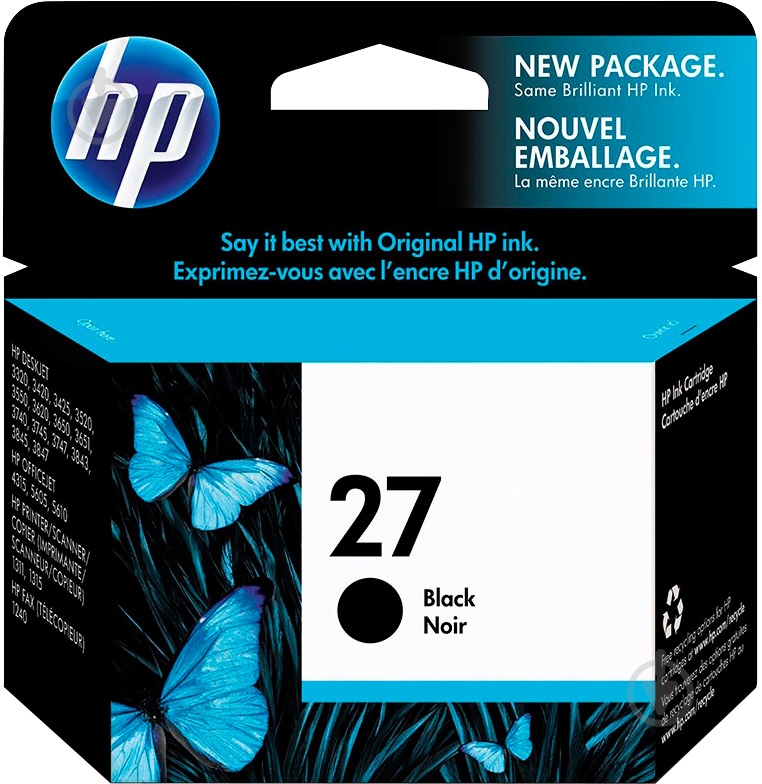 Картридж HP  №27 Вlack C8727AE черный C8727AE - фото 1