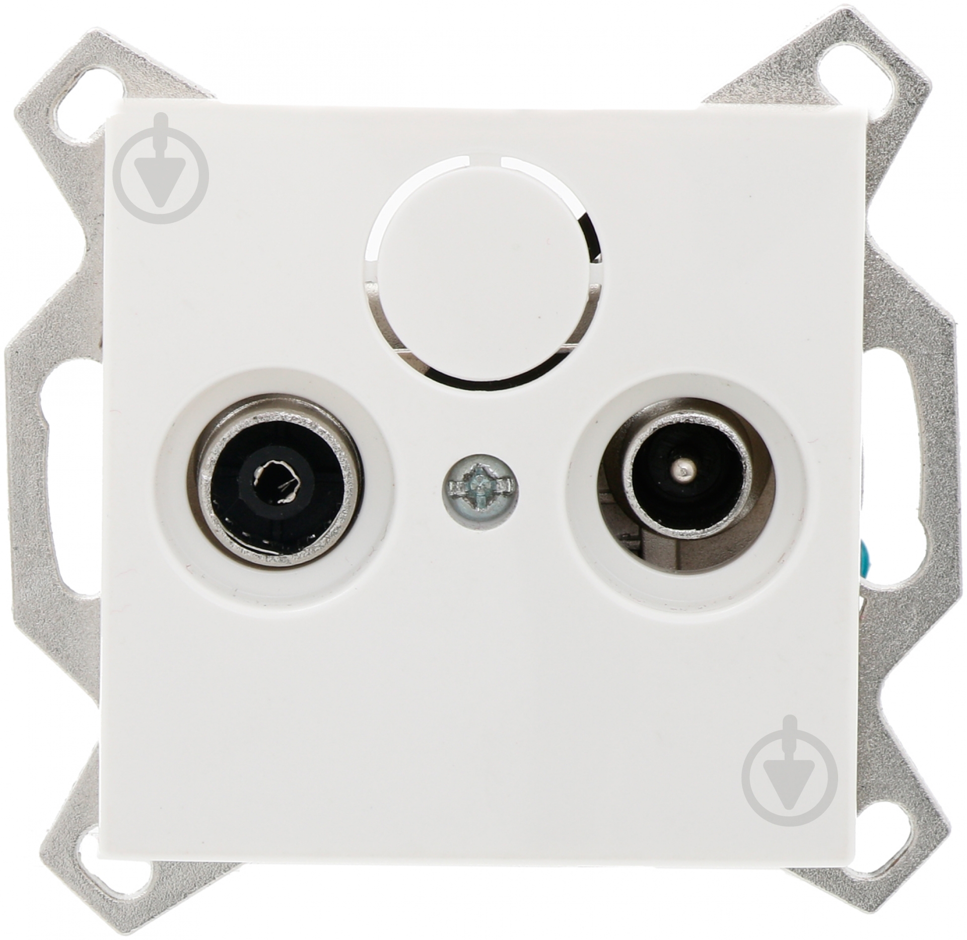 Розетка TV+R+SAT ABB Basic 55 белый 1743-94-507 51 - фото 1