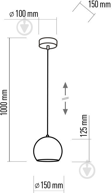 ВИТРИНА! Подвес TK Lighting Brillo 1PL 1x60 Вт E27 белый/золото - фото 3