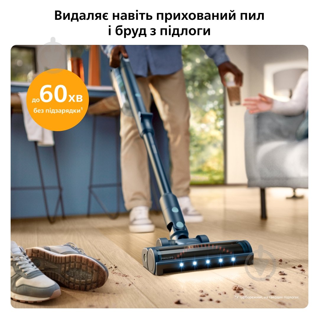 Пилосос акумуляторний Philips 5000 series Flex XC5244/10 blue - фото 3