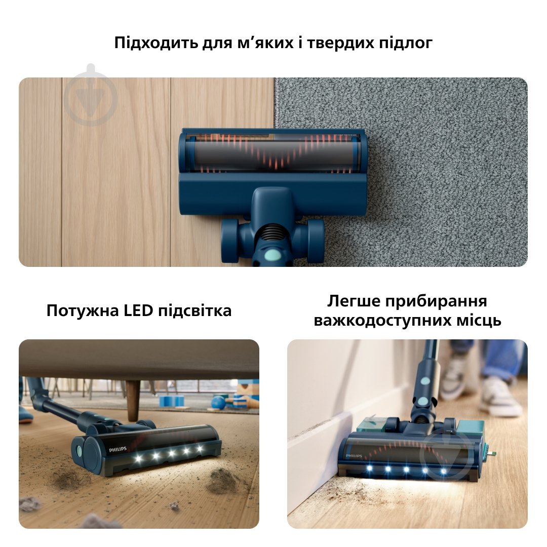 Пилосос акумуляторний Philips 5000 series Flex XC5244/10 blue - фото 10