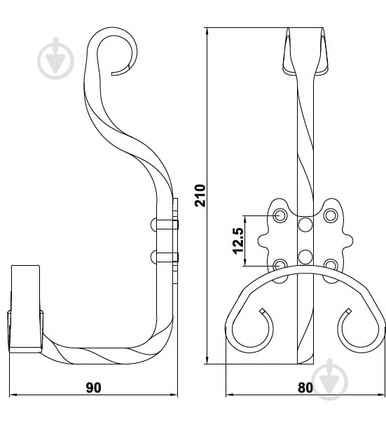 Вешалка-крючок Amig Модель 102 - фото 2