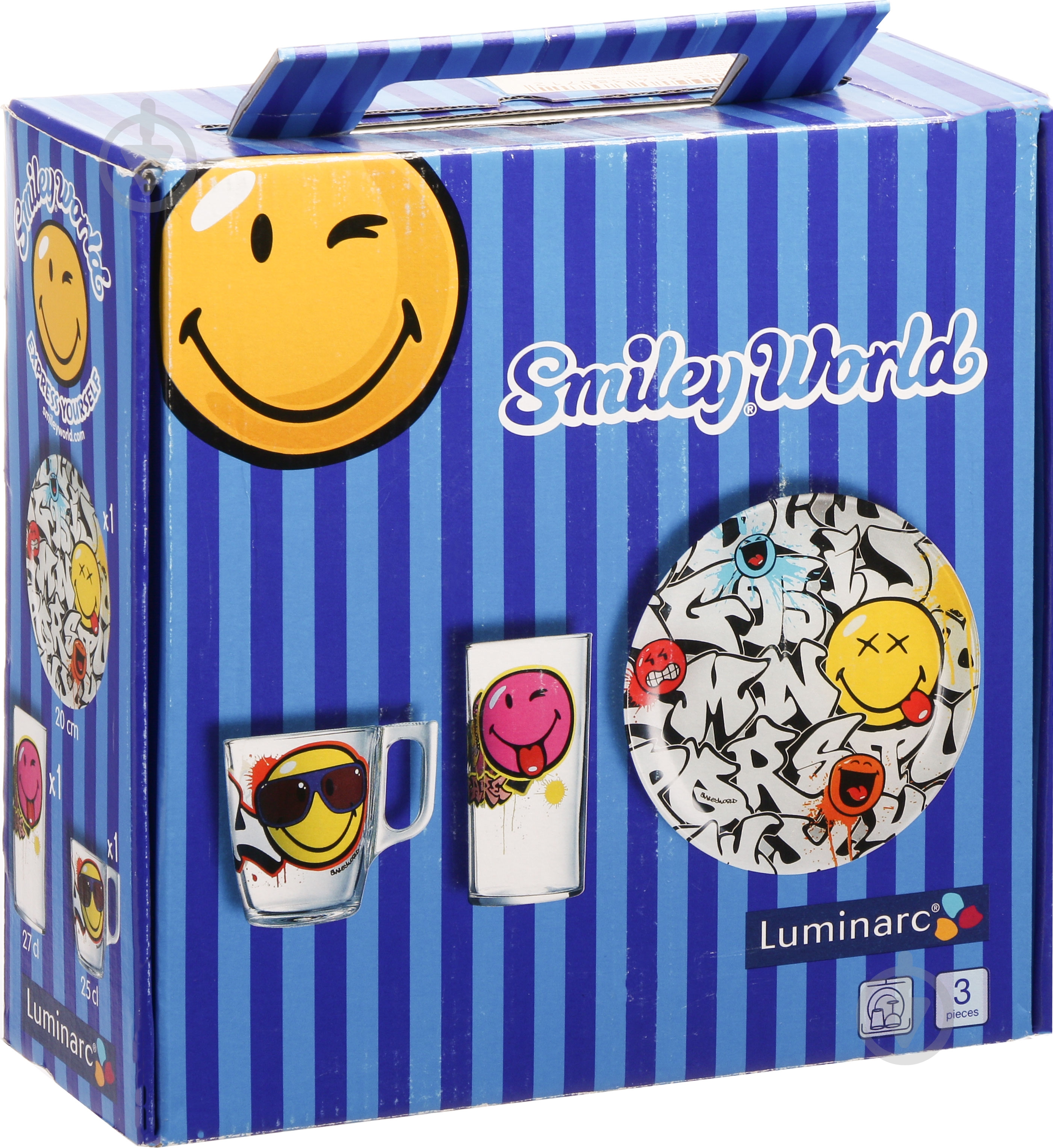 Набір дитячого посуду Luminarc Disney Smiley World Graffity 3 предмети - фото 6