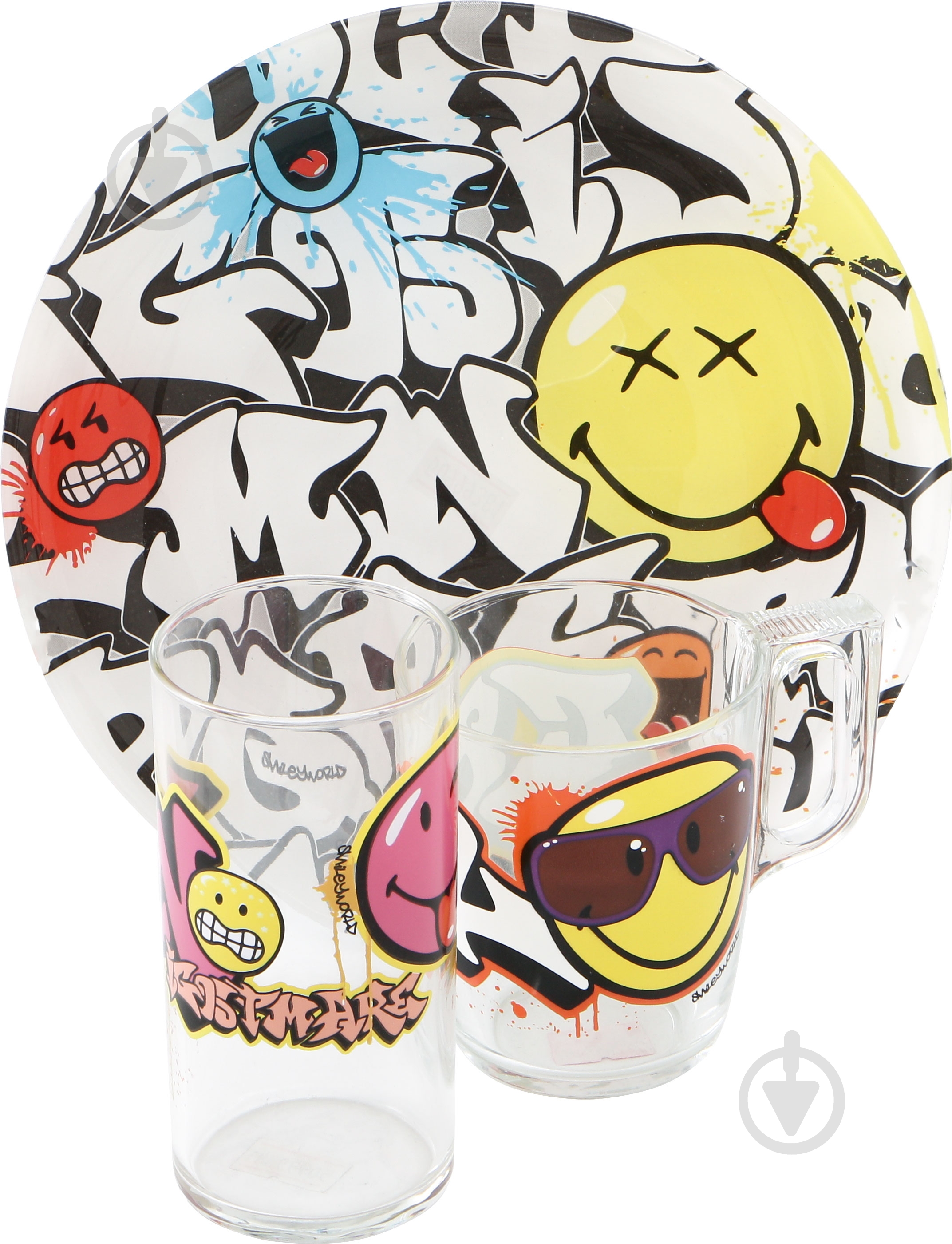 Набір дитячого посуду Luminarc Disney Smiley World Graffity 3 предмети - фото 1