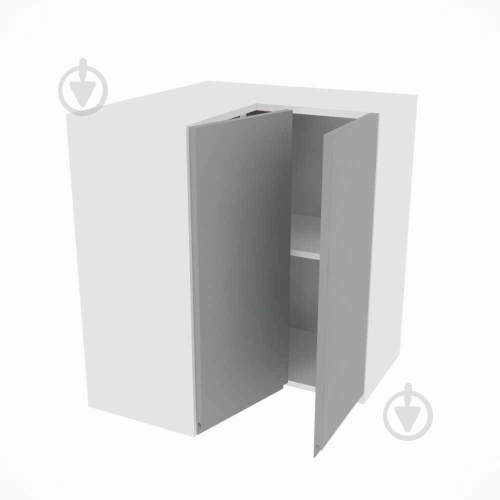 Шкаф Влада (В 60х60 прямой (720)правая) серый бархат/белый - фото 2