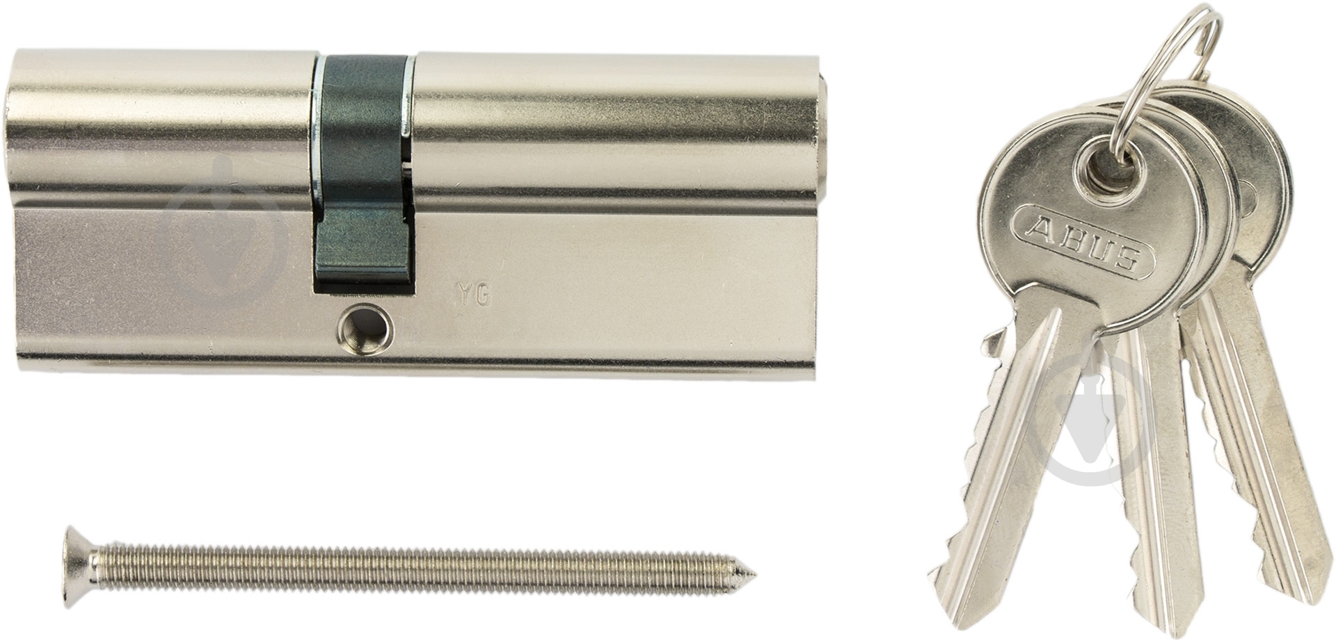Цилиндр Abus E50 35x45 ключ-ключ 80 мм матовый никель - фото 2