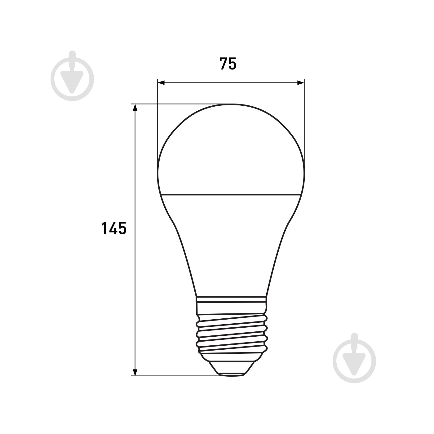 Лампа акумуляторна LED Eurolamp 12 Вт A70 E27 185 В 4500 К LED-A70-12274(EM) - фото 3