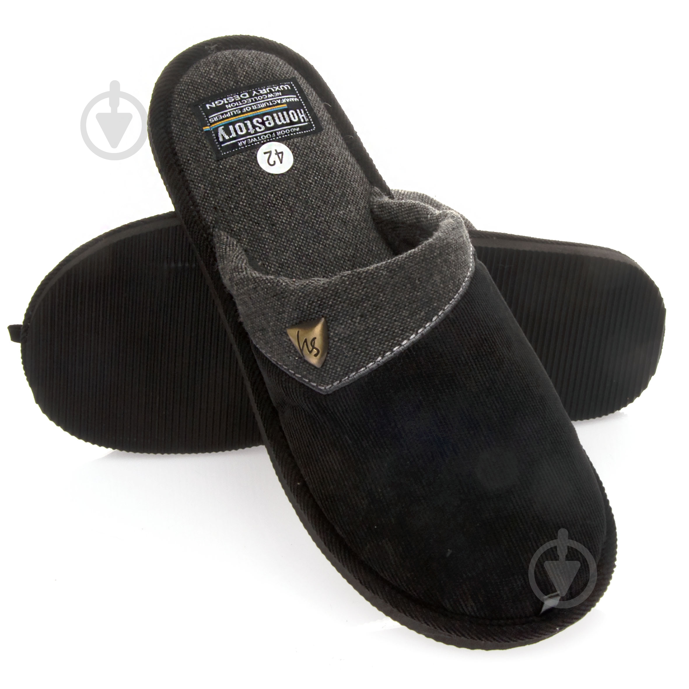 Тапки домашние Home Story 231081-2 р.42 черный - фото 1 Тапки домашние Home Story 231081-2 р.42 черный - фото 1