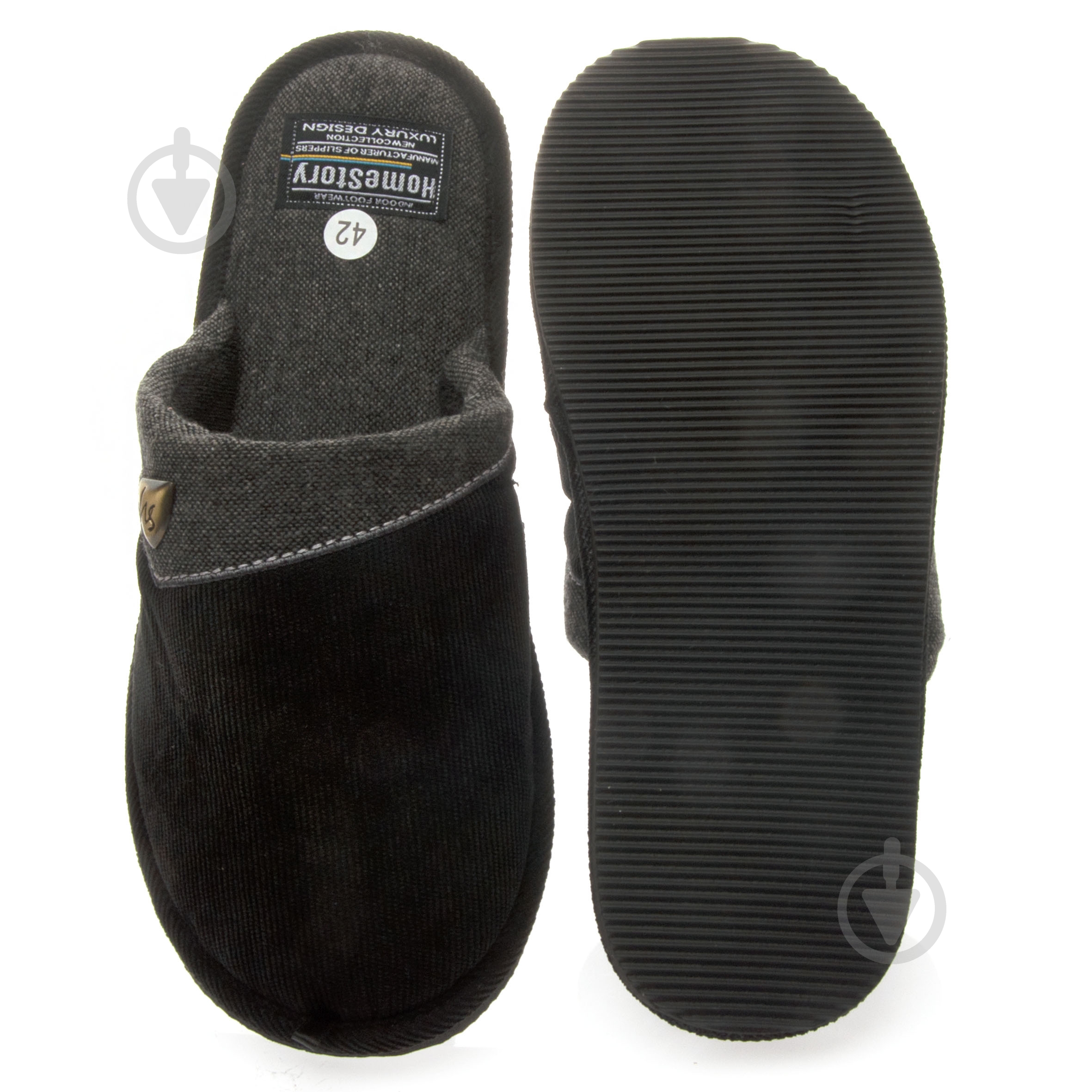 Тапки домашние Home Story 231081-2 р.42 черный - фото 4 Тапки домашние Home Story 231081-2 р.42 черный - фото 4