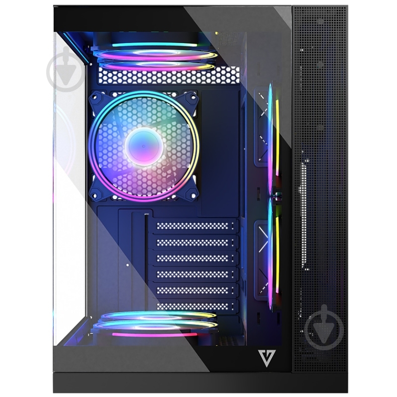 Корпус Modecom Volcano Panorama Apex ARGB 5F MIDI Grey без БП ATX - фото 2