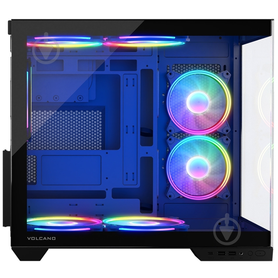 Корпус Modecom Volcano Panorama Apex ARGB 5F MIDI Grey без БП ATX - фото 3