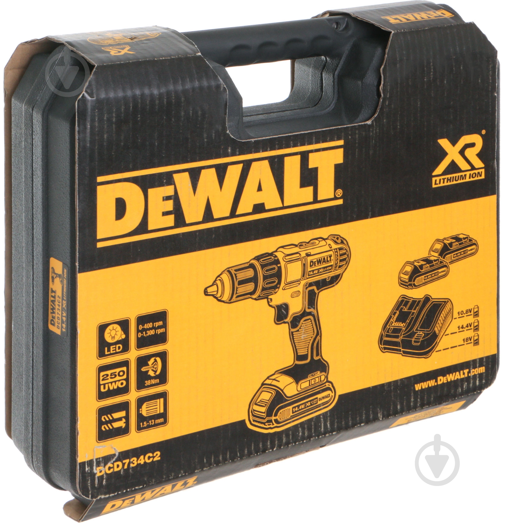 Шуруповерт аккумуляторный DeWalt DCD734C2 - фото 2