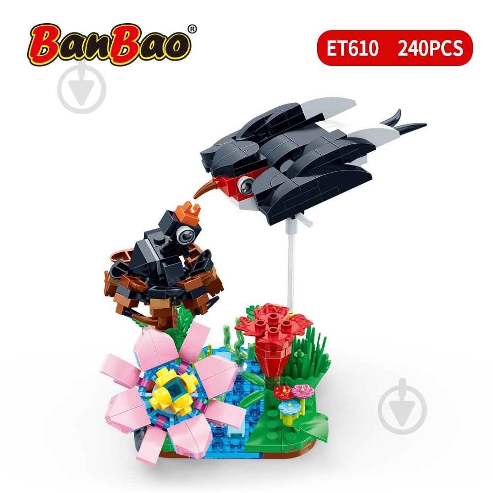 Конструктор BanBao 2в1 Ластівка і чорний лебідь ET610 - фото 3