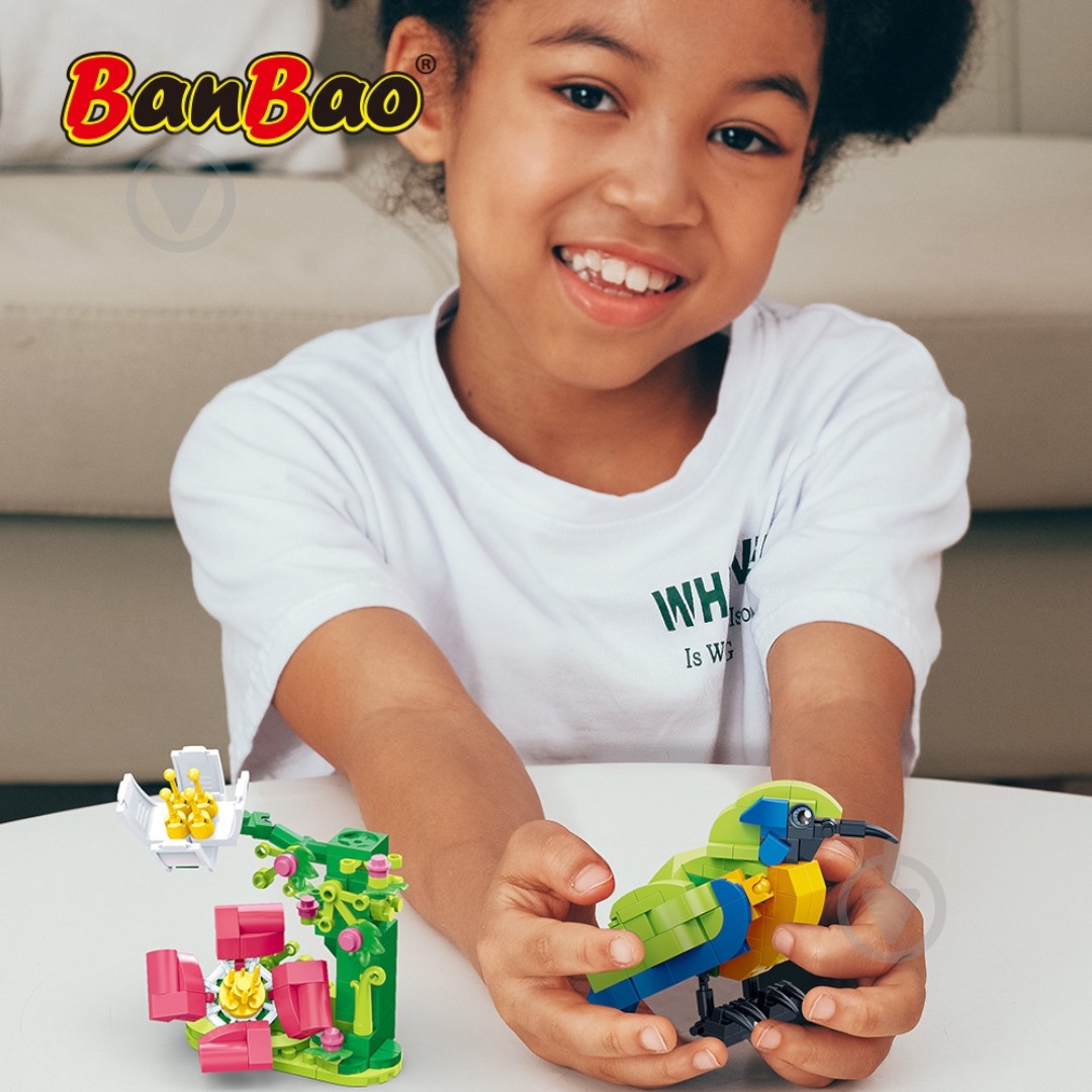 Конструктор BanBao 2в1 Зеленчик золоточеревий і павич ET615 - фото 10 Конструктор BanBao 2в1 Зеленчик золоточеревий і павич ET615 - фото 10