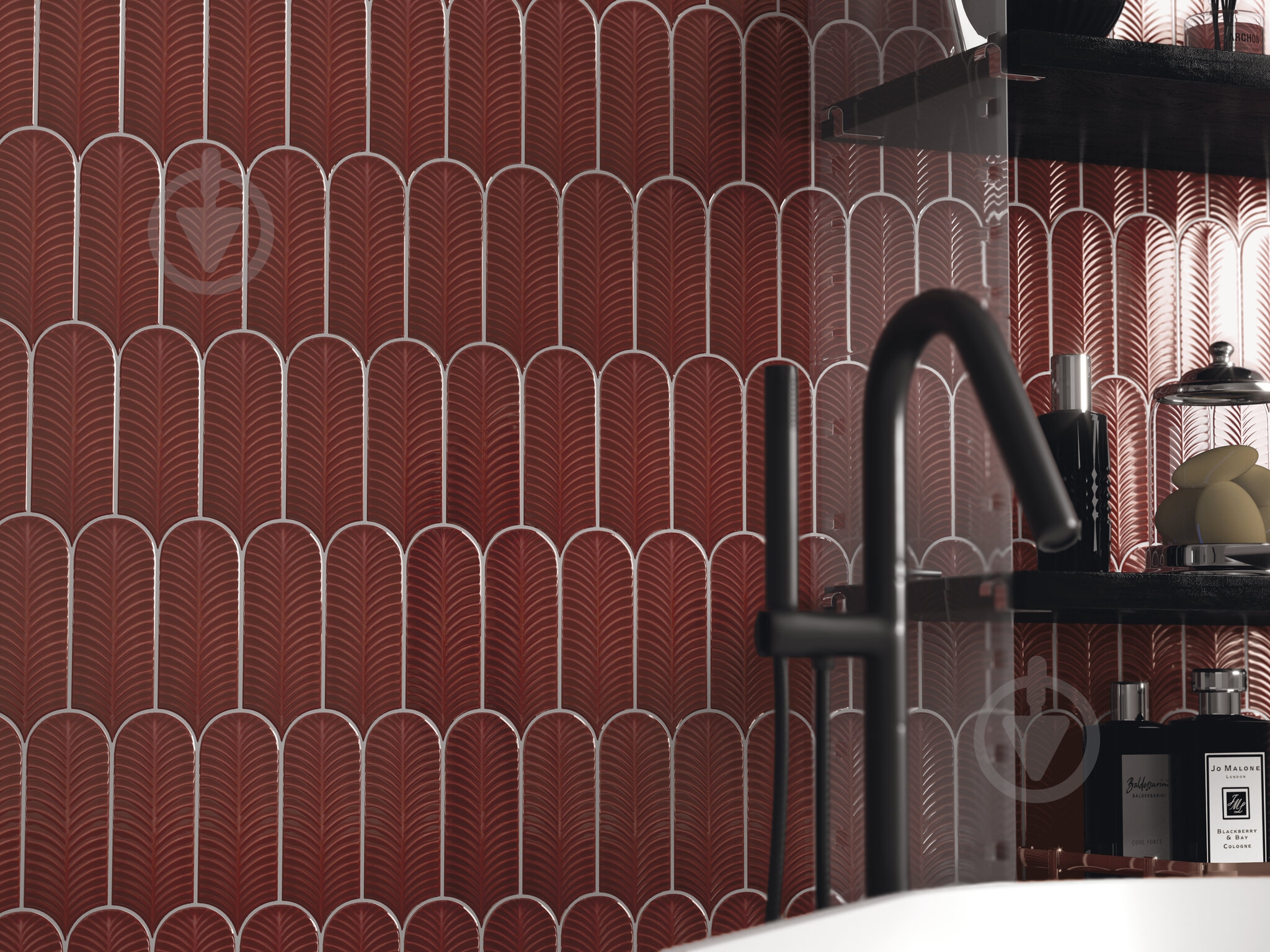 Плитка Cifre Alma Scale Garnet brillo 8x21,5 см - фото 3