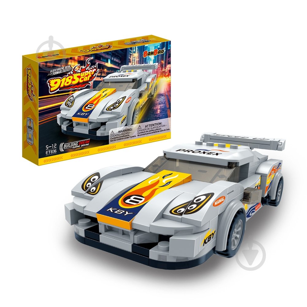 Конструктор BanBao Суперкар 918 ET836 - фото 8 Конструктор BanBao Суперкар 918 ET836 - фото 8